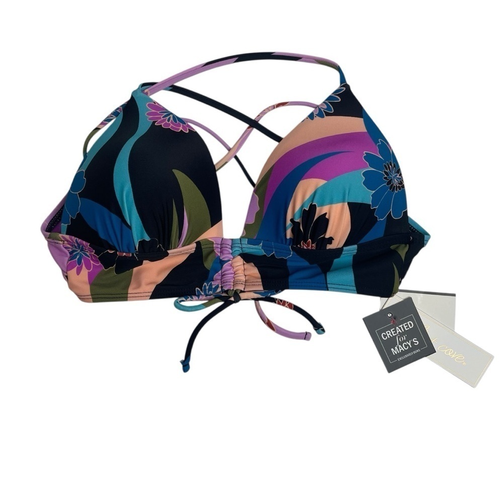 Salt + Cove Blooming Wave Midkini Top & Contrast Bikini Bottoms Orchid XS New - Picture 2 of 9